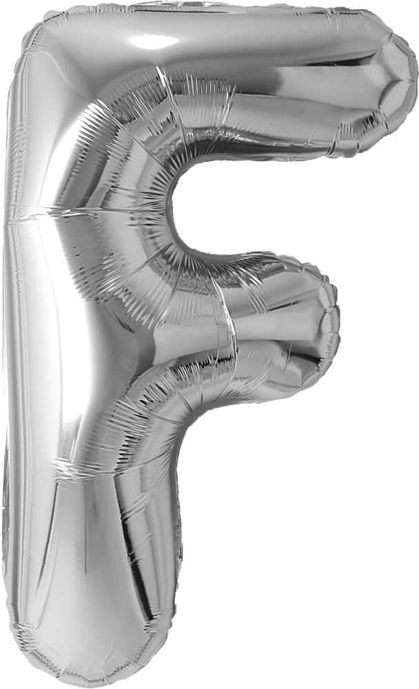34" Silver Letter F Airise Balloon