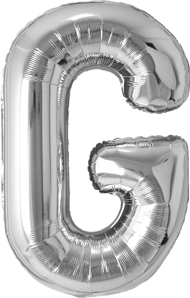 34" Silver Letter G Airise Balloon