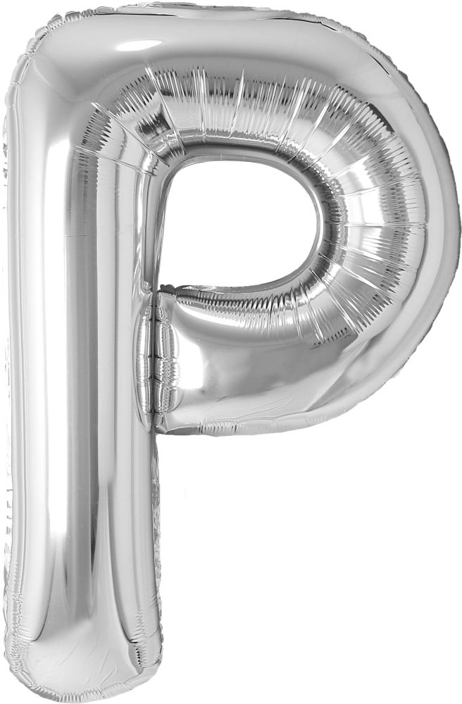 34" Silver Letter P Airise Balloon