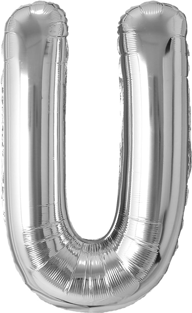 34" Silver Letter U Airise Balloon