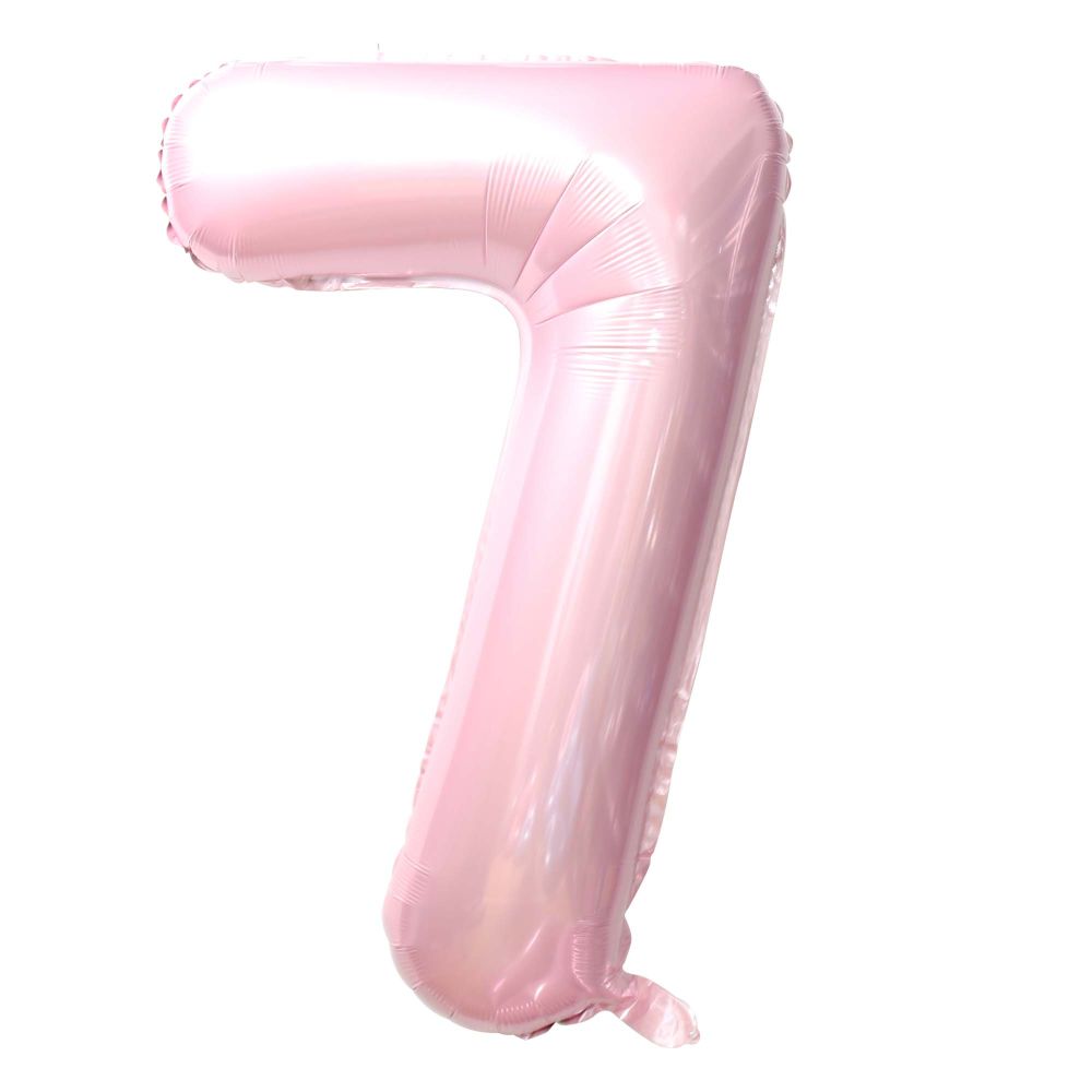 34" Baby Pink Number 7 Balloon
