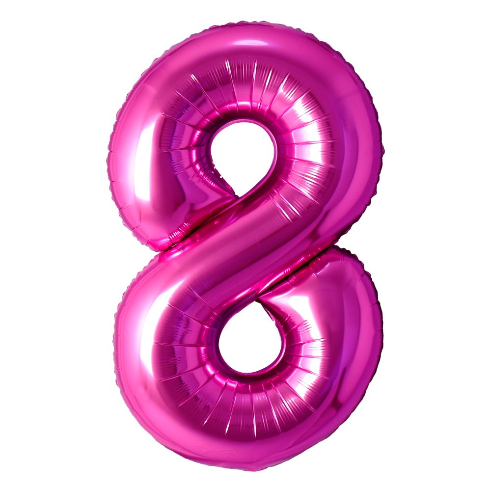 34" Rose Number 8 Airise Balloon