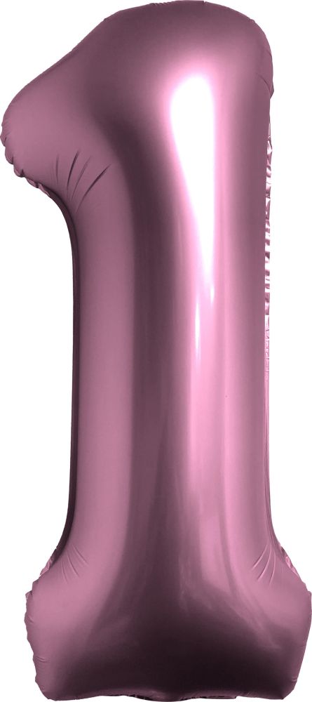 34" Chrome Pink Number 1 Balloon