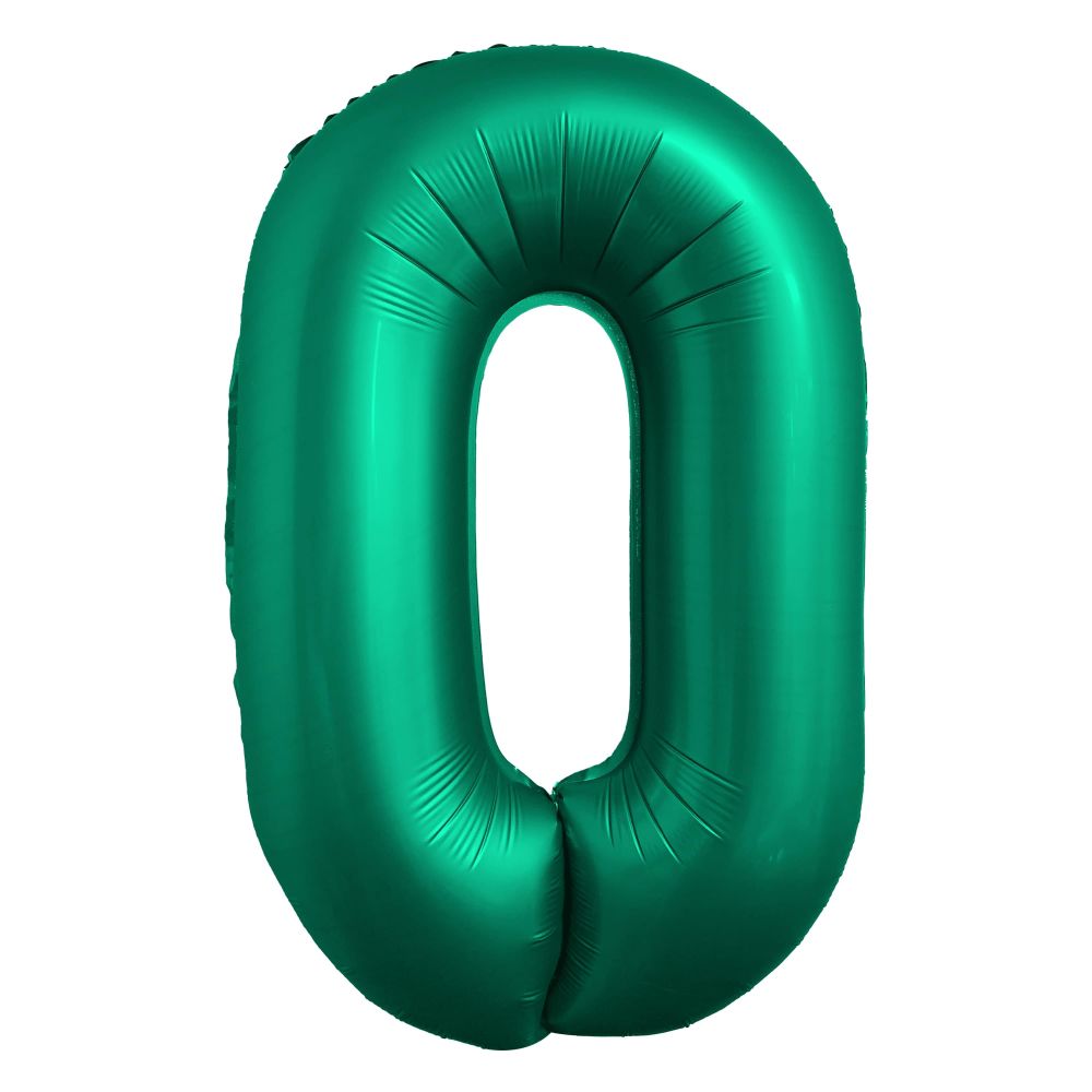 34" Chrome Green Number 0 Airise Balloon