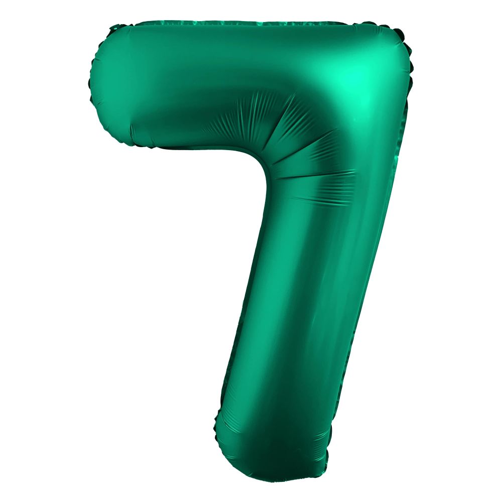 34" Chrome Green Number 7 Airise Balloon