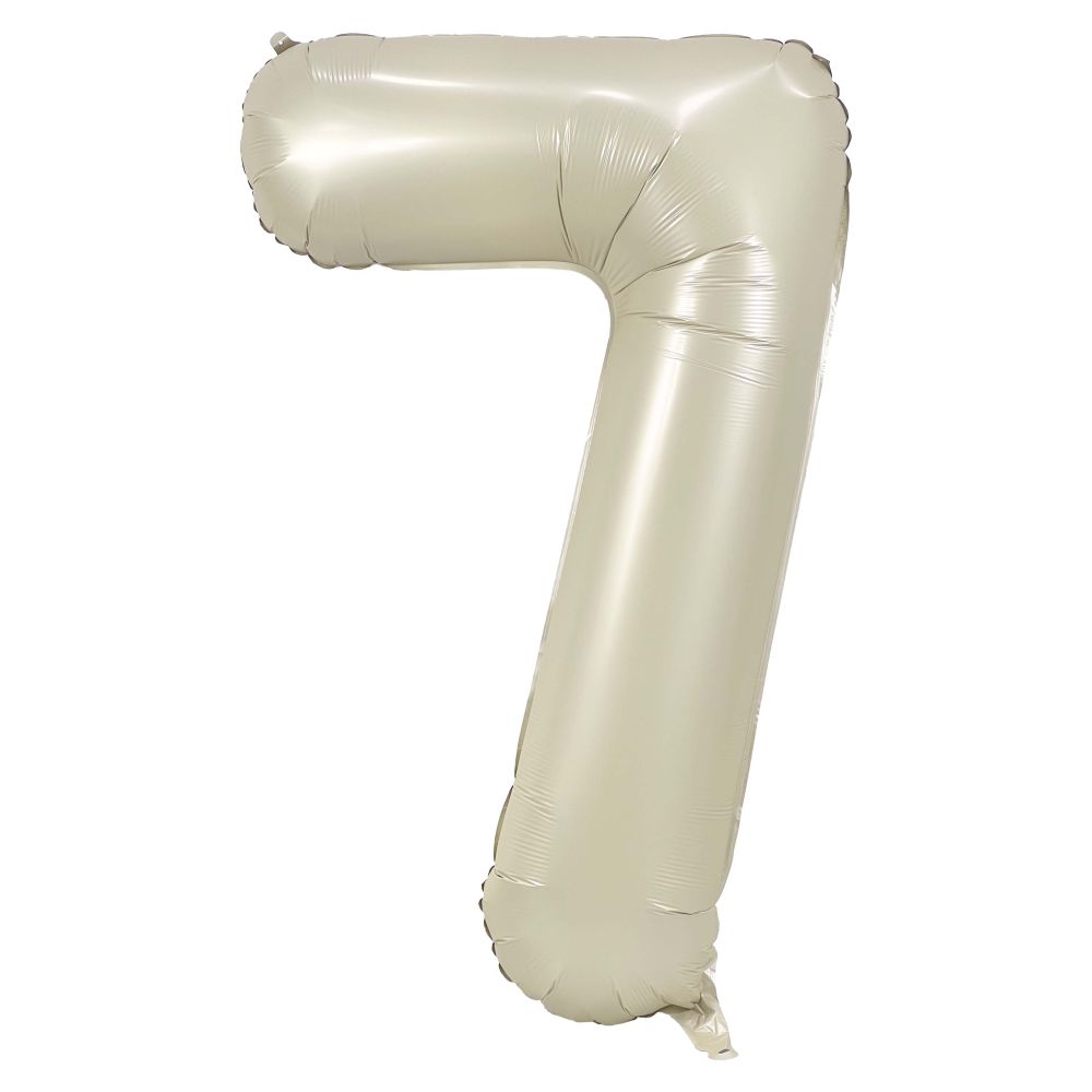 34" Cream Number 7 Balloon