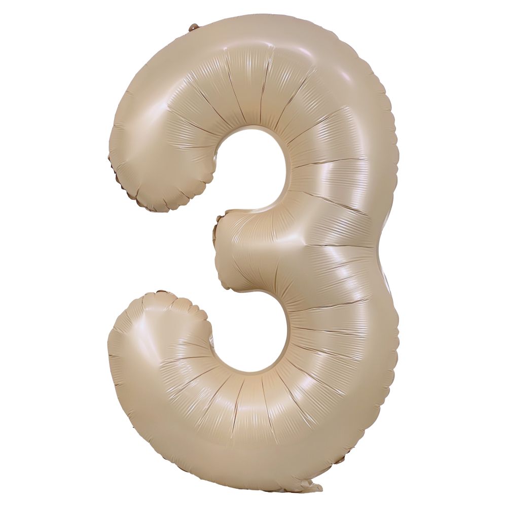 34" Caramel Number 3 Airise Balloon