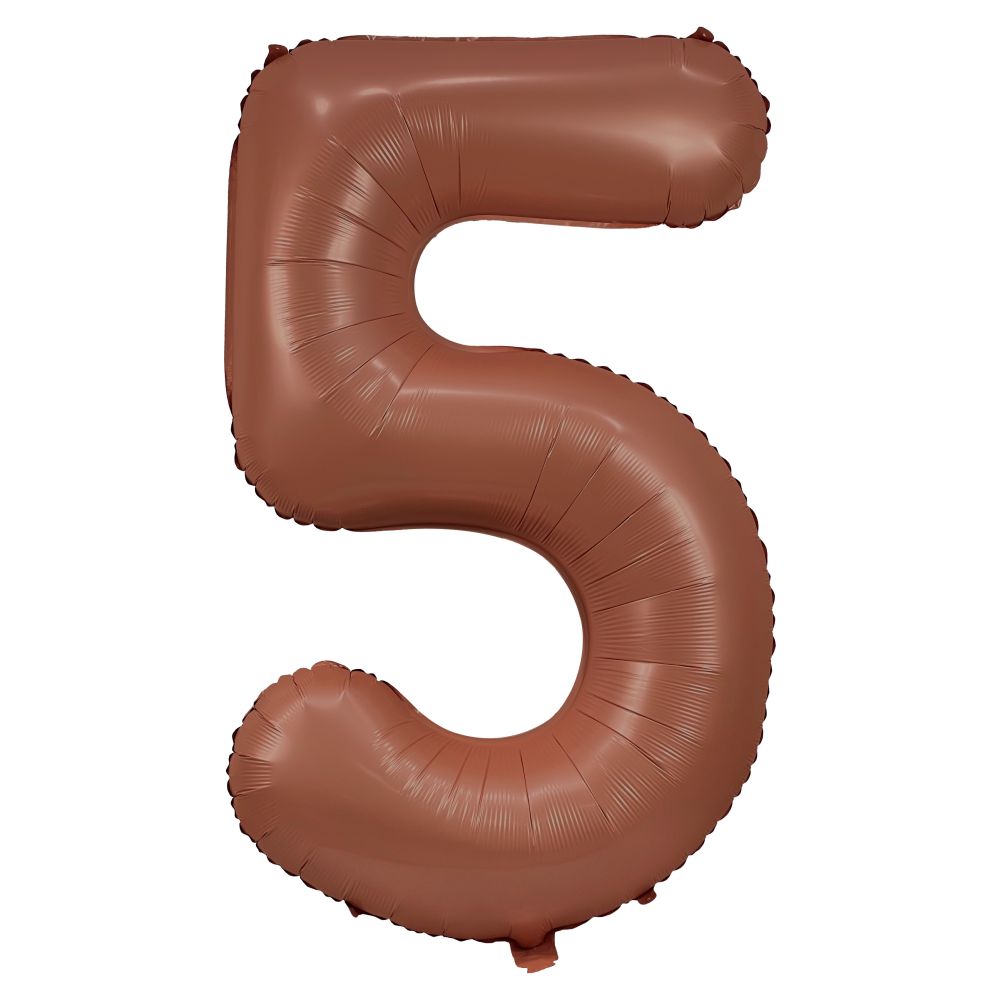 34" Coffee Number 5 Airise Balloon