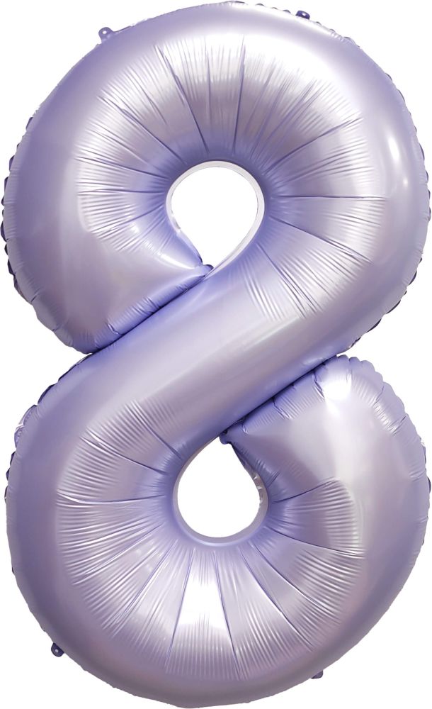 34" Matte Lilac Number 8 Balloon