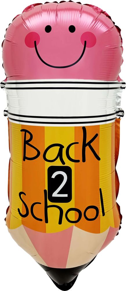 27" Back 2 School Pencil with Eraser Balloon