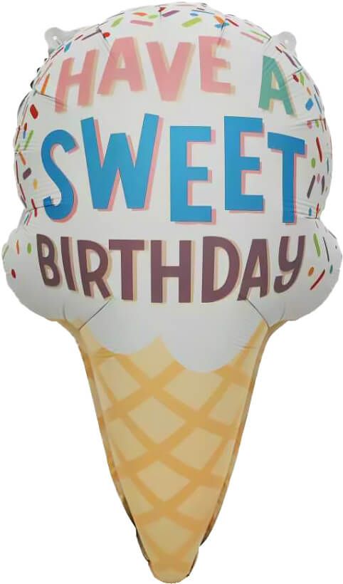 25" Have a Sweet Birthday Ice Cream Cone Balloon