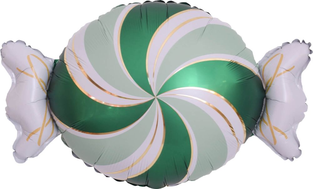 18" Green Peppermint Candy Balloon