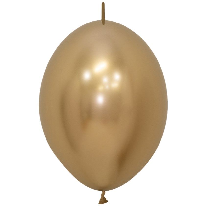12" Reflex Gold Link-O-Loons (25pcs) Sempertex Balloons