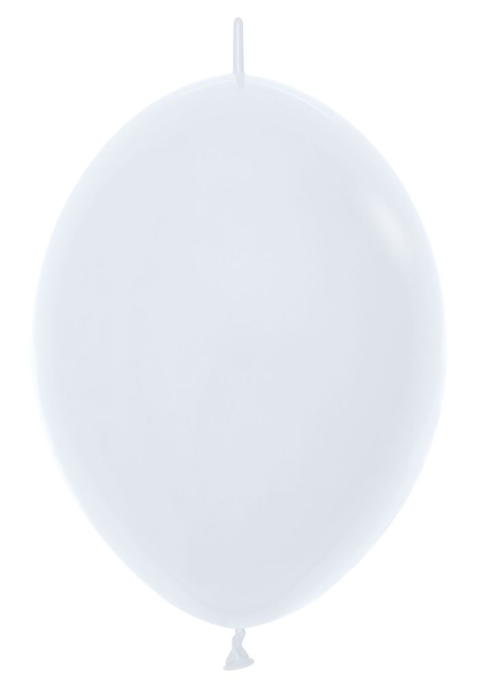 12" Fashion White Link-O-Loons (25pcs) Sempertex Balloons