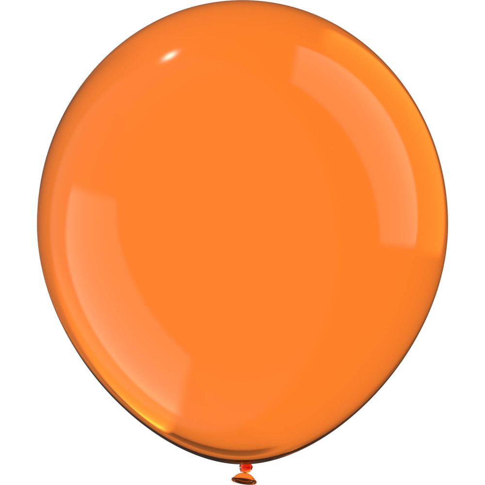12" Clear Orange (50pcs) Luma Balloons