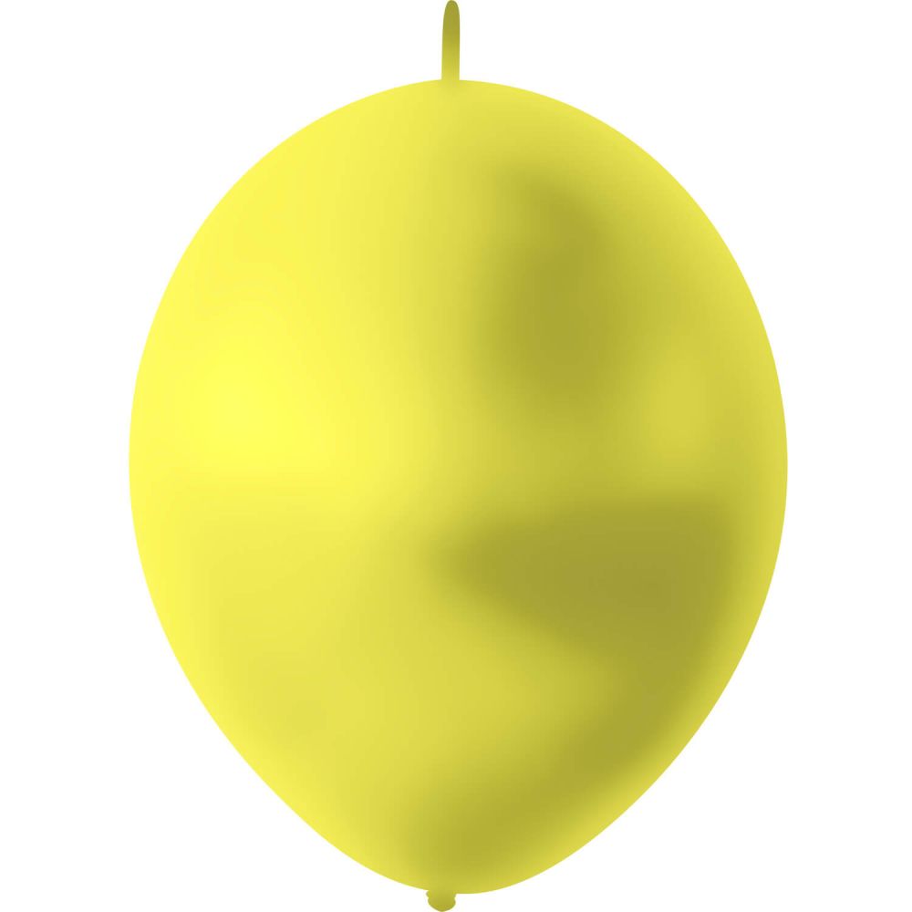 12" Essential Yellow Linking (50pcs) Luma Balloons