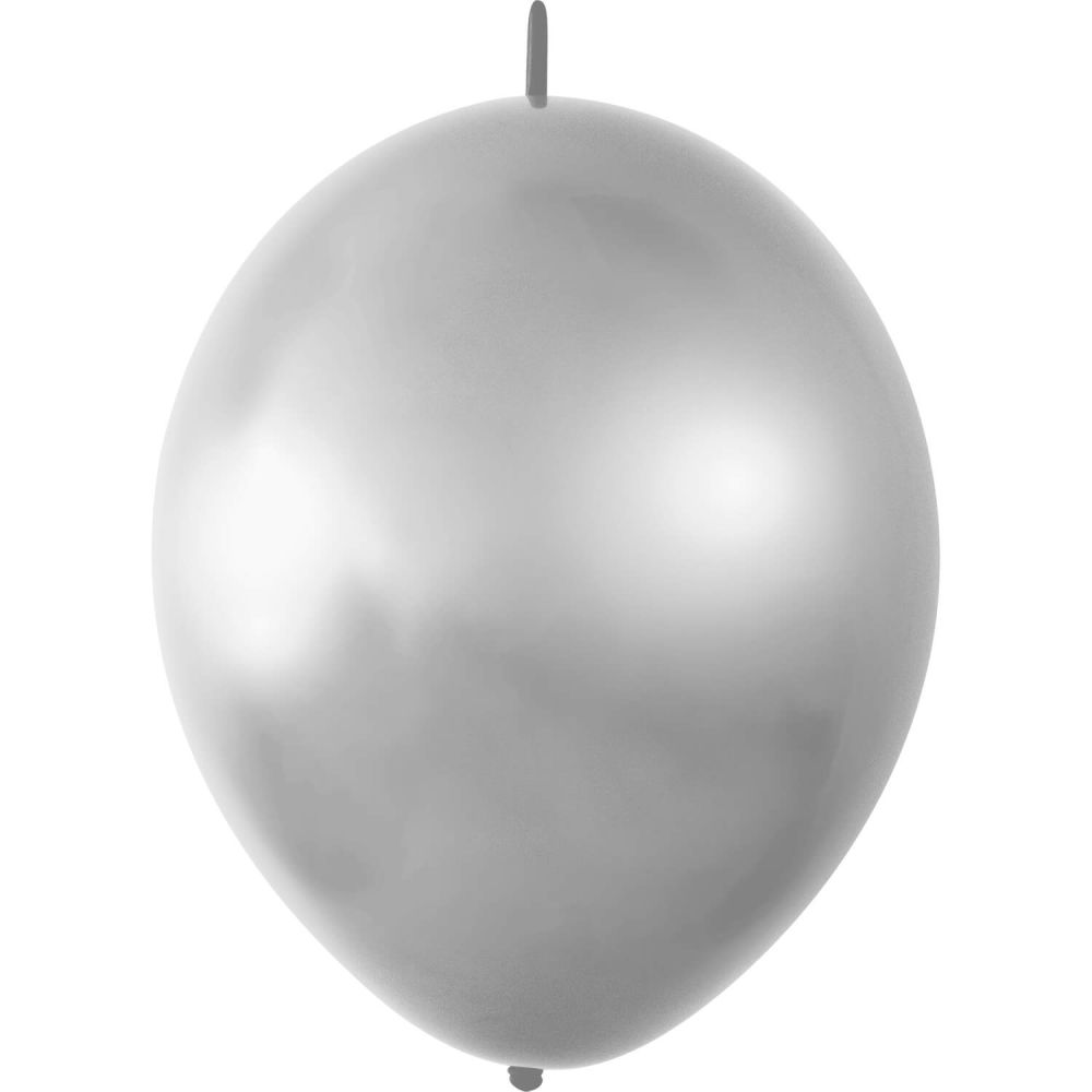 12" Metallic Silver Linking (50pcs) Luma Balloons