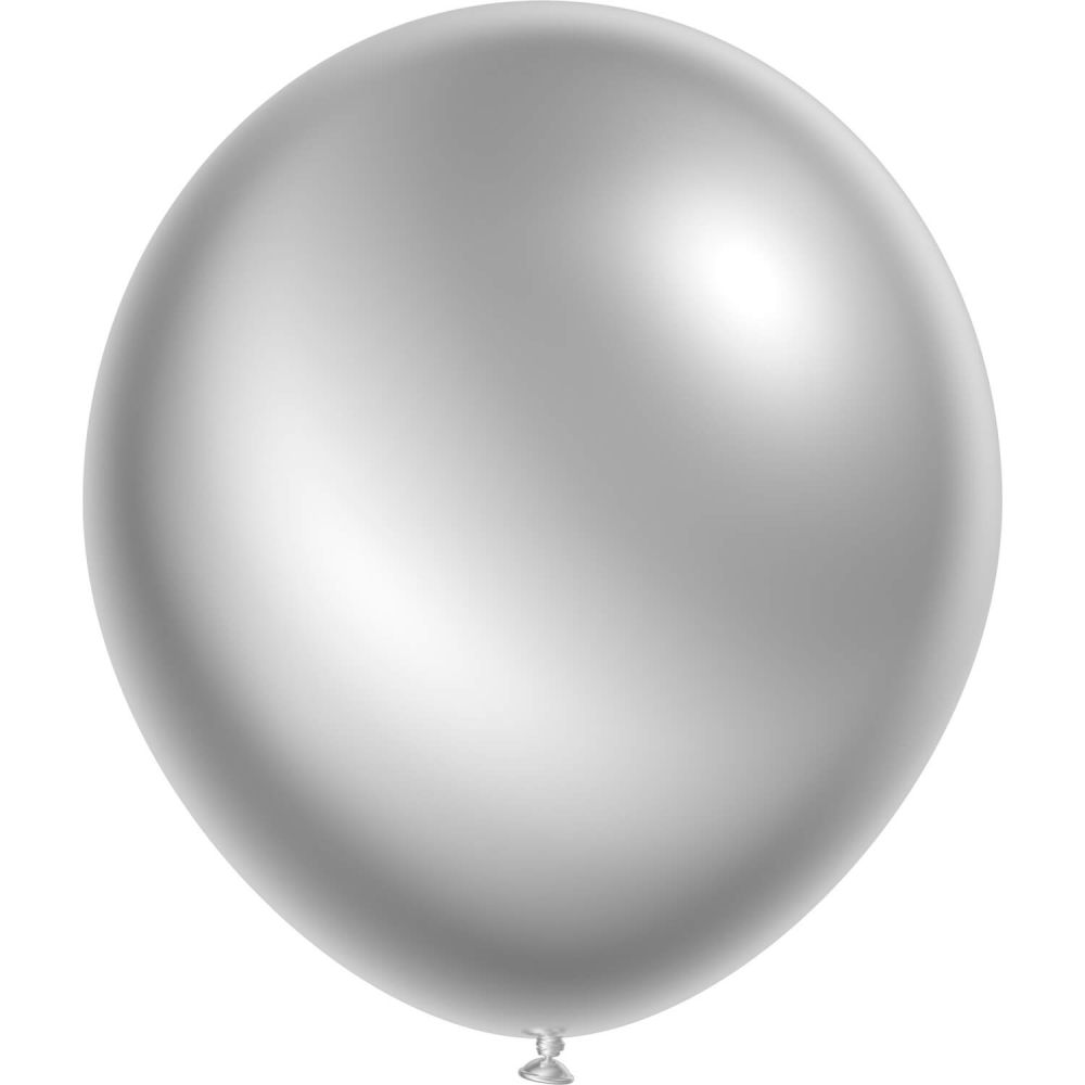 12" Metallic Silver (50pcs) Luma Balloons