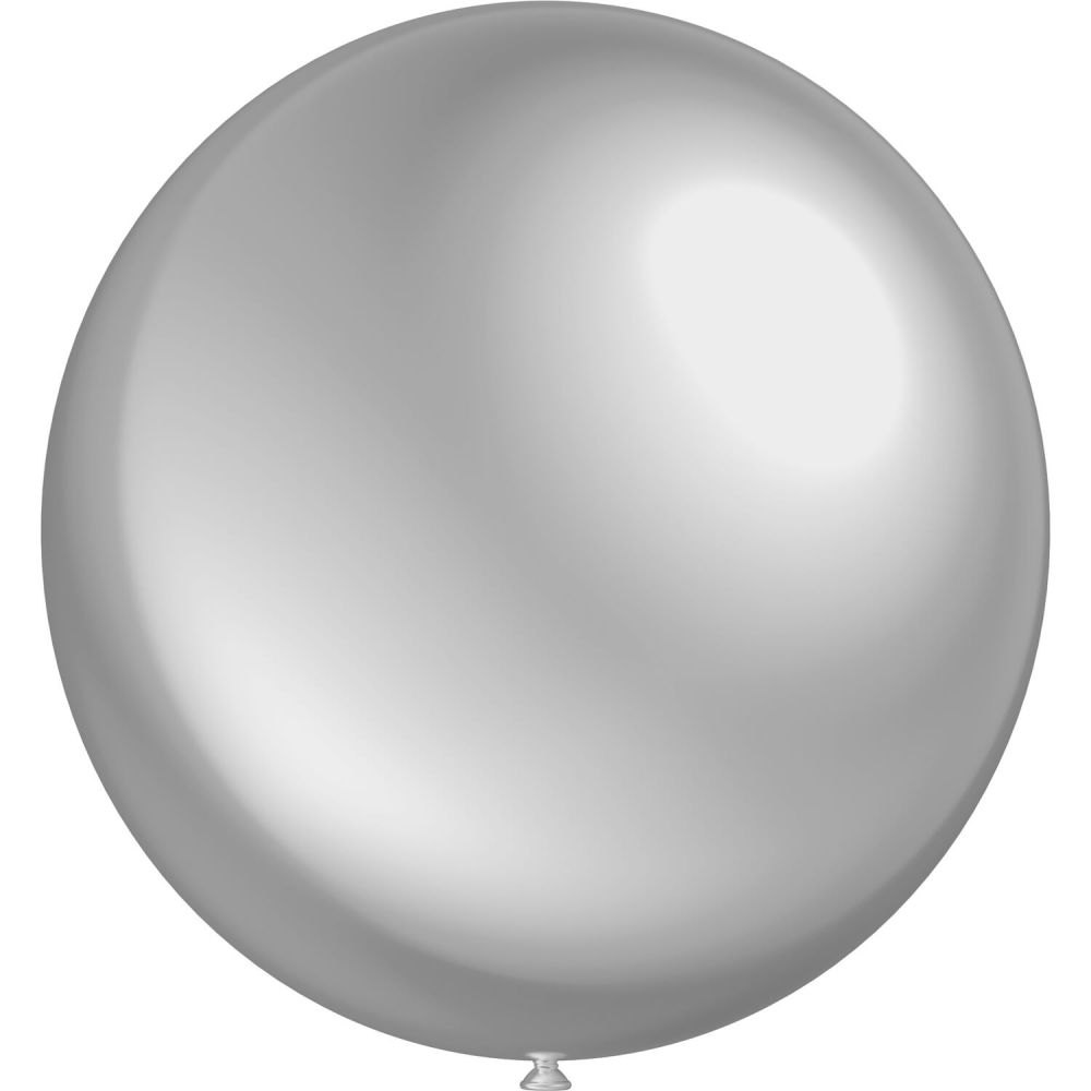 36" Metallic Silver (3pcs) Luma Balloons