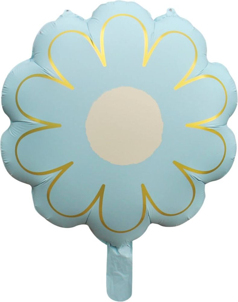 20" Matte Blue Flower Balloon