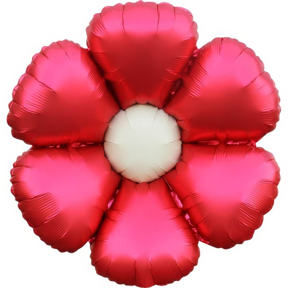 18" Matte Red Daisy Balloon