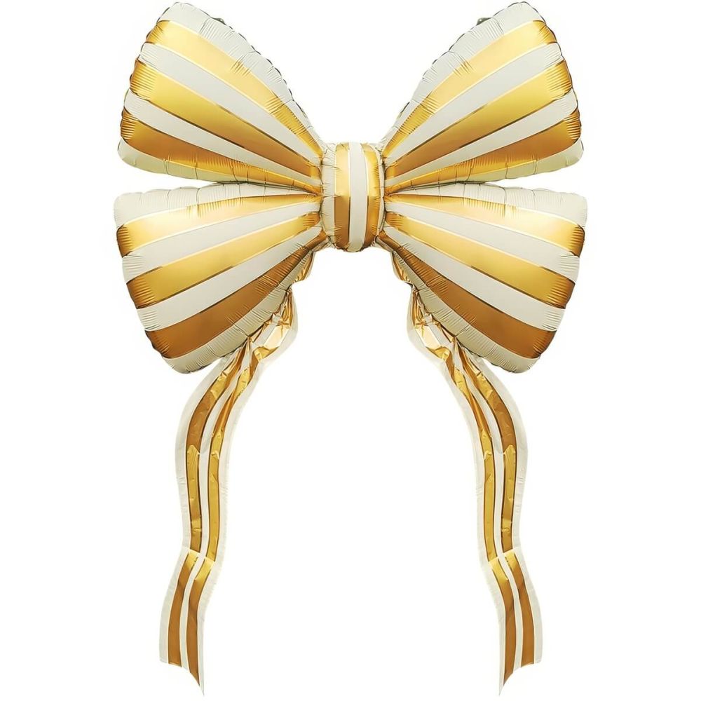 42" Gold Ribbon Bow Balloon