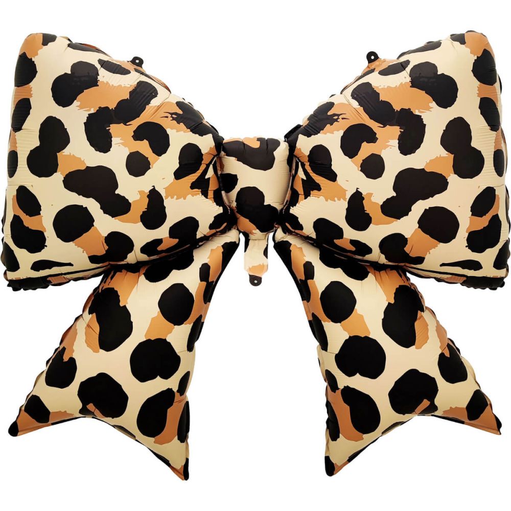 38" Leopard Print Bow Balloon
