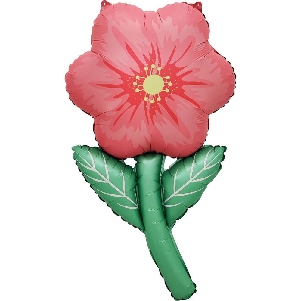 37" Red Hibiscus Flower Balloon