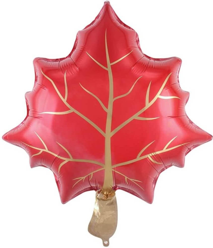 19" Red Maple Leaf Balloon