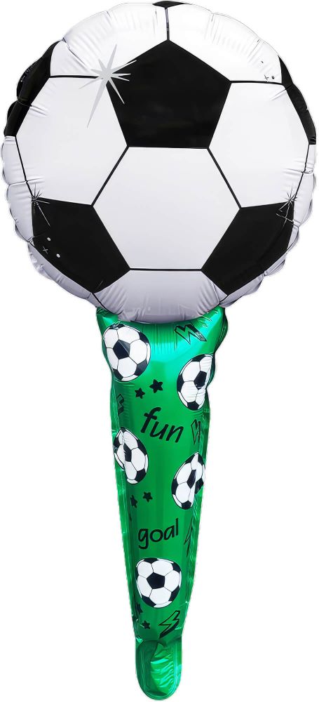 22" Soccer Ball Green Cheering Stick Balloon