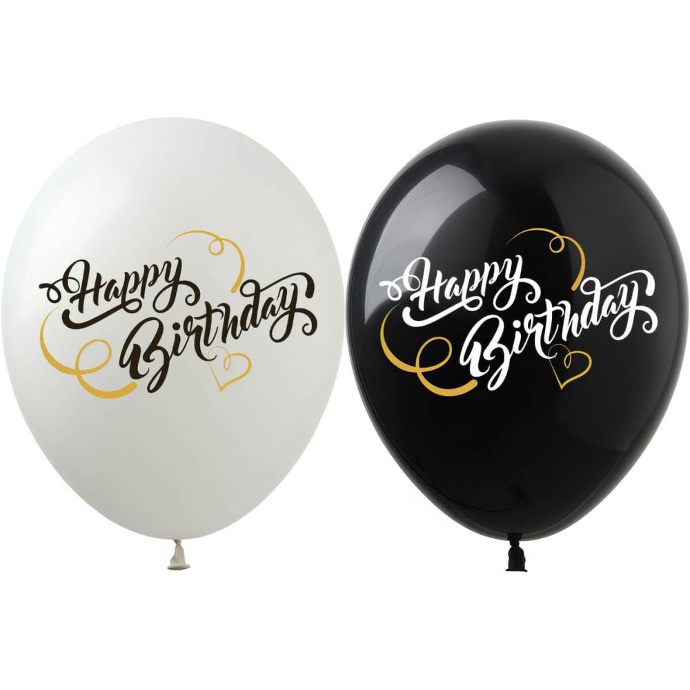 12" Happy Birthday Gold Streamers (50pcs) Balloons