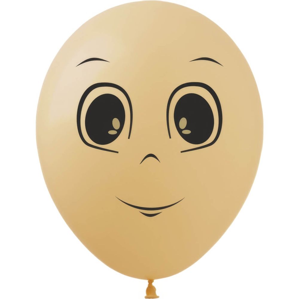 12" Masculine Face Blush (50pcs) Balloons
