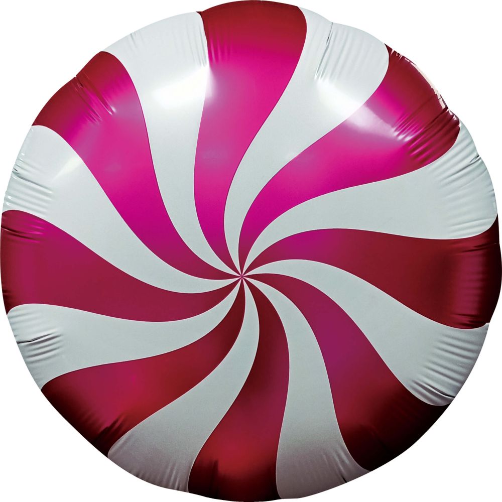18" Candy Swirl Fuchsia Balloon