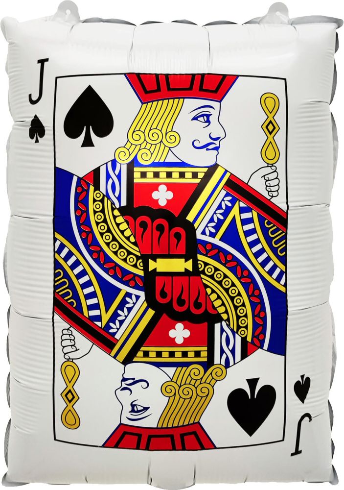 22" Jack of Spades Casino Card Balloon