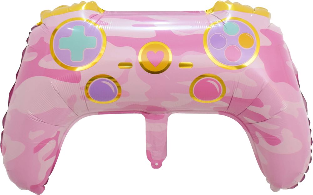 25" Pink Gaming Controller Balloon