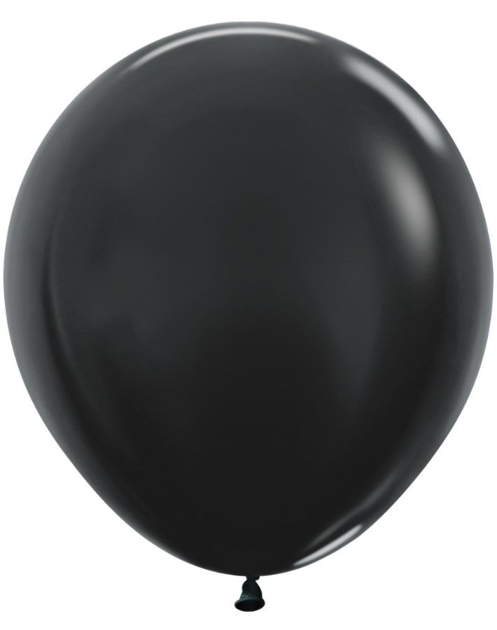 18" Metallic Black (25pcs) Sempertex Balloons