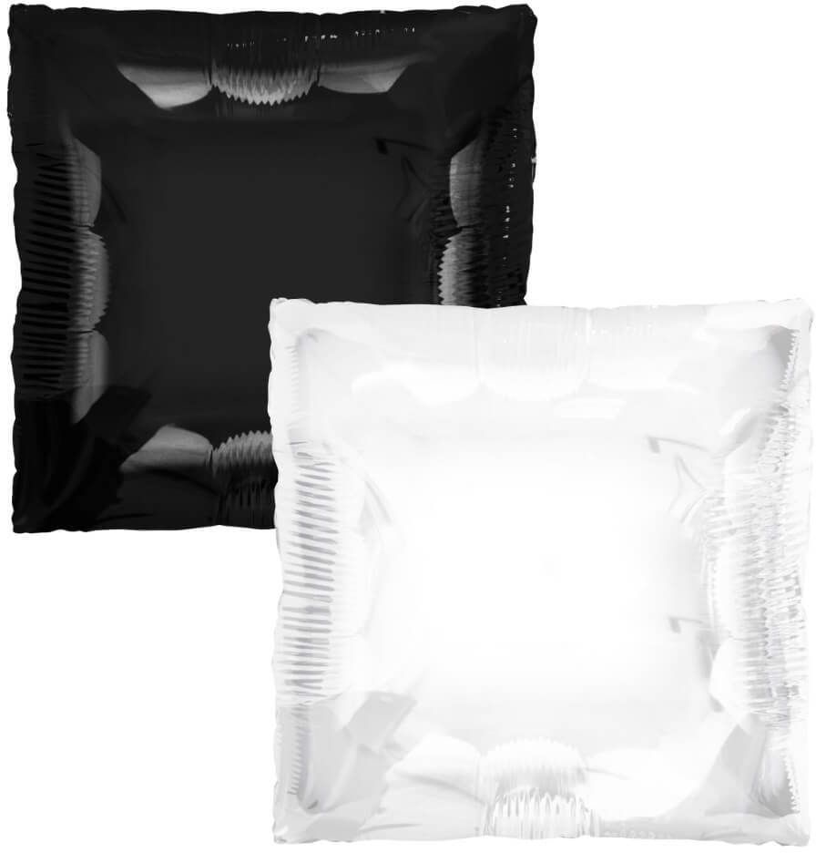 24" Square 2-sided Black and White Balloon
