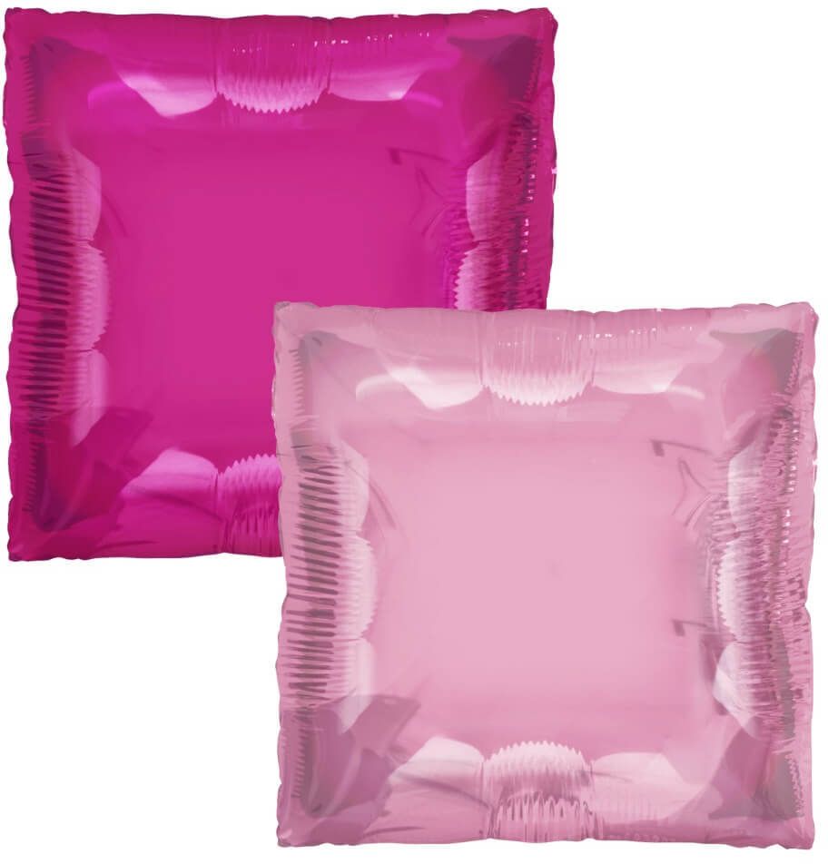 24" Square 2-sided Hot Pink and Baby Pink Balloon