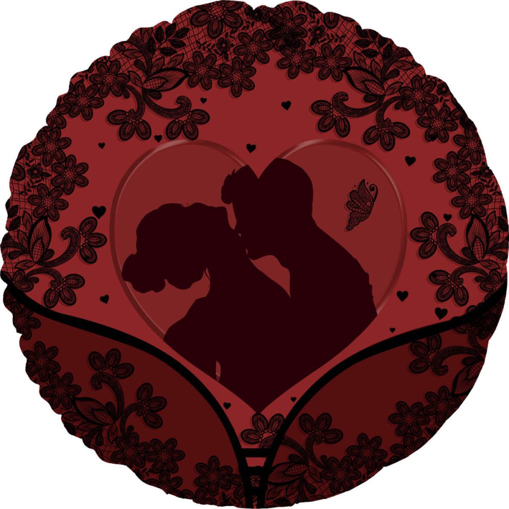 18" Romantic Embrace Silhouette Balloon