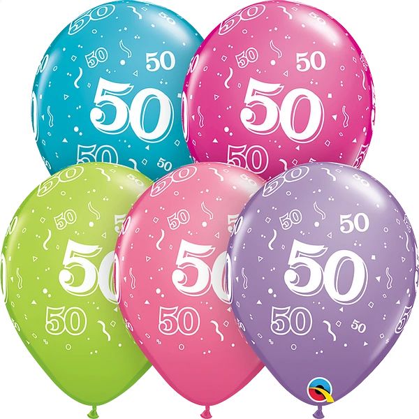 11" 50-A-Round Trendy Assortment (50pcs) Balloons