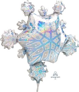 SuperShape Prismatic Snowflake Cluster Balloon
