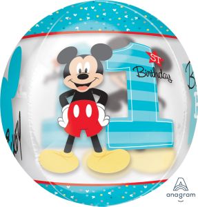 Orbz Mickey 1st Birthday Balloon