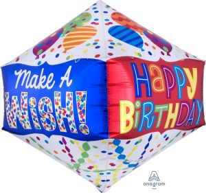 UltraShape Anglez Happy Birthday Make A Wish Balloon