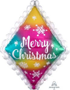 Supershape Merry Christmas Ruffle Balloon