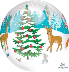 Orbz Clear Woodland Holidays Balloon
