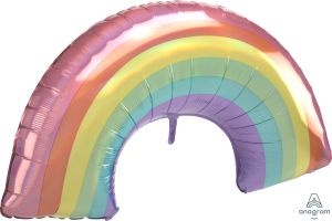 SuperShape Iridescent Pastel Rainbow Balloon