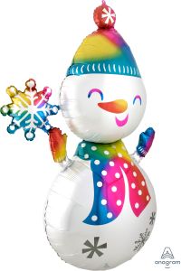 Multi-Balloon Satin Snowman