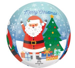 Orbz Snowy Christmas Santa Balloon