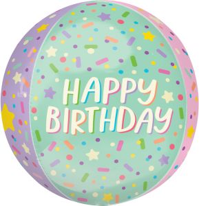 Orbz Ice Cream Party Happy Birthday Balloon