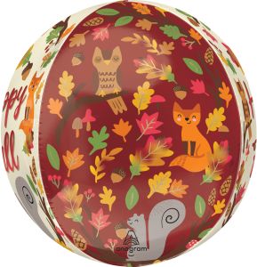 Orbz Satin Happy Fall Critters Balloon
